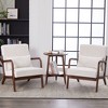 Okak Mid-Century Style Upholstered Armchair with Solid Wood Frame,Reading Leisure Chair for Living Rooms,Relaxation Areas - 3 of 4