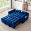 Daybed Sofa,Modern Velvet Daybed Sofa With Adjustable Back And Pillows,Convertible Sofa Bed,Daybed Sofa For Living Room-Cuddlewood - 3 of 4