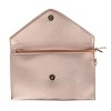 CTM Women's Glossy Metallic Envelope Wristlet Clutch Handbag - 4 of 4