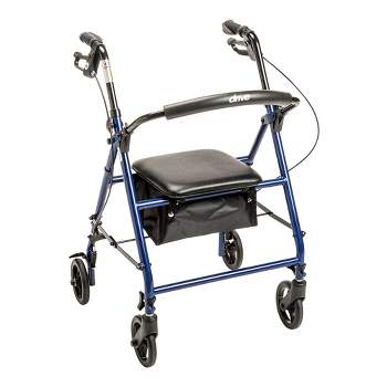 drive Rollator Adjustable Height / Folding Steel 31 to 37 inch Handle Height R800KD-BL
