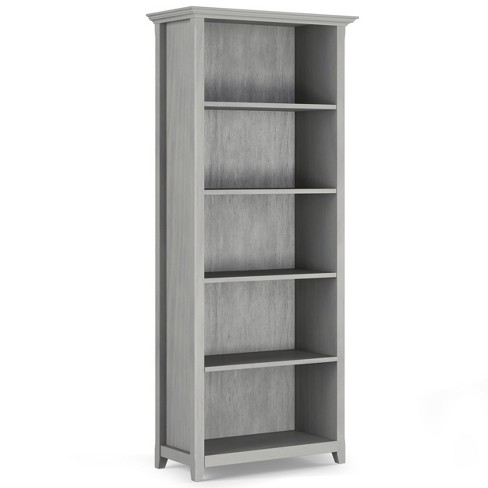Simplihome 5 Shelf Bookcase Amherst Fog Grey Target
