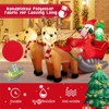 SEVOBAL Inflatable Holiday Decorations Christmas Inflatable Decoration Inflatable Santa Rides Sled Blow Up Yard Decoration, Red, 40"*86"*52" - 3 of 4