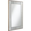 Noble Park Newsalle Rectangular Vanity Wall Mirror Vintage Mirrored Tile Beveled Antique Gold Wood Frame 28" Wide for Bathroom Bedroom Living Room - 4 of 4