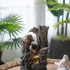 NAYSAYE Fountain Decorative Water Feature Four Tier Broken Pot Design for Garden Patio Indoor Outdoor, Brown, 5.1"*13.6"*4.2" - 4 of 4