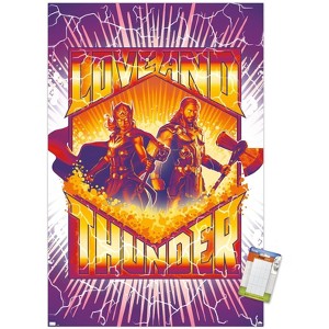 Trends International Marvel Thor: Love and Thunder - Purple Lightning Unframed Wall Poster Prints - 1 of 4
