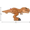 Fisher-Price Imaginext Jurassic World Dinosaur Toy Thrashin Action T. rex Figure with Chomping Action for Pretend Play Kids - 2 of 4