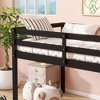 KTMBDW 44.3'' Tall Junior Low Loft Bed with Stairs, Wood Loft Bed Twin/Full Size for Adults, Kids and Young Teens, Wood Slat Support - 4 of 4