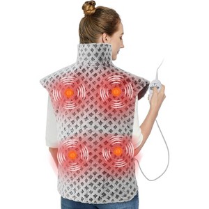 Garvee 35"x24" Heating Pad for Back Pain Relief, Full Body Back Heat Mat with Auto Shut Off(Grey) - 1 of 4