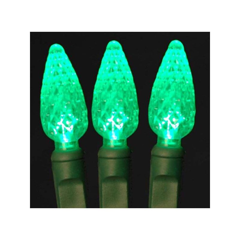 Novelty Lights C6 LED Christmas String Lights 100 Strawberry Bulbs (Green Wire, 50 Feet), 4 of 6