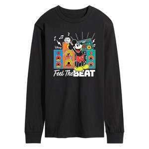 Men's - Disney - Mickey Feel The Beat Long Sleeve Graphic T-Shirt - 1 of 4