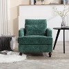 30"W Accent Chairs Armchair Club Chair Lounge Chair with Back Cushion, Chenille Upholstery and Solid Wood Frame, Mid Century Modern Style-ModernLuxe - 2 of 4