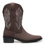 Santimon Men's Western Cowboy Boots, Mid-Calf Embroidered Pointed Toe Dress Formal Boots for Men Brown - 3 of 4