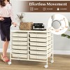 Angel Sar 12-Drawer 24.5Inch Rolling Storage Cart, 2-Row 10-Tier Organizer with Multicolor Transparent Drawers, 4 Wheels White Frame - 4 of 4