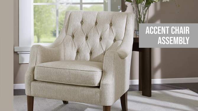 Cassie Button Tufted Accent Chair - Madison Park, 2 of 10, play video