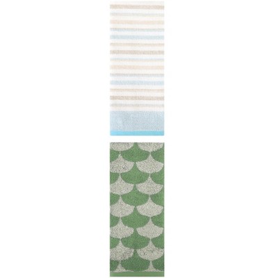 REGALWOVEN Cotton Absorbent Soft Decorative Hand Towel for Bathroom 13" x 29"/13" x 27" 2 Pcs