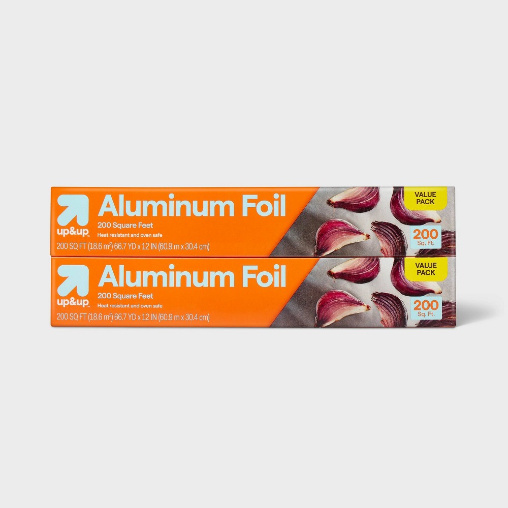 Standard Aluminum Foil 200 sq ft - 2pk - up&up™: Multipurpose Household Use