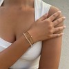 Adornia Tarnish Resistant 18k Gold Plated Layered Crystal Tennis 3-Chain Bracelet - 2 of 4