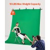 VEVOR Backdrop Stand, 5 x 6.5 ft Adjustable Photo Backdrop Stand Kit, Portable Background Backdrop Stand with 3 Crossbars, Black - 3 of 4