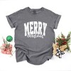 Simply Sage Market Women's Merry Christmas Cursive Bold Short Sleeve Garment Dyed Tee - 3 of 4