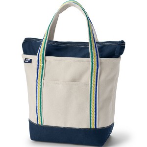 Lands' End Zip Top Canvas Tote Bag - 1 of 4