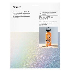 Cricut 5ct Printable Waterproof Holographic Sticker Set US Letter: Compatible with Joy Xtra, Explore 3, Maker 3, 9.37"x12.4" - 1 of 4