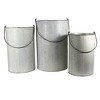 Direct Designs International 18.0 Inch Metal Pumpkin Baskets Ghost Pumpkin Set Wavy Decorative Buckets - 2 of 3