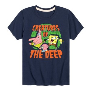 Boys' - SpongeBob SquarePants - Creatures Of The Deep Short Sleeve Graphic T-Shirt - 1 of 4