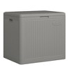 Suncast 22 Gallon Indoor or Outdoor Small Patio Deck Box, Plastic Storage Bin for Lawn, Garden, Garage, & Home Organization, Stoney (3 Pack) - 3 of 4