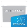 Pendaflex Essentials Colored Hanging Folders 1/5 Tab Letter Gray 25/Box 81604 - 2 of 4