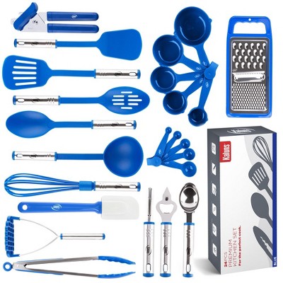 Kaluns Kitchen Utensils Set, 21 Piece Wood And Silicone, Cooking Utensils,  Dishwasher Safe And Heat Resistant Kitchen Tools, Black : Target