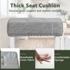 Tangkula 4 PCS Tufted Upholstered Bar Stools Chairs w/ Rubber Wood Legs Gray & White - 2 of 4
