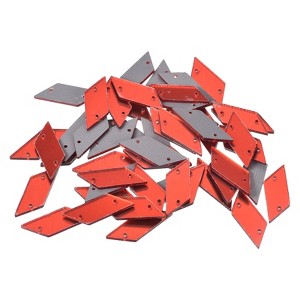 Unique Bargains Flat Back Acrylic Irregular Mirror Beads for Evening Dresses Cloth 50 Pcs - 1 of 4