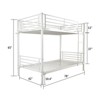 Karl Home Green Twin Over Twin Steel Bunk Bed Frame Ladder Bedroom Dorm Room for Kids Adult Children - 2 of 4