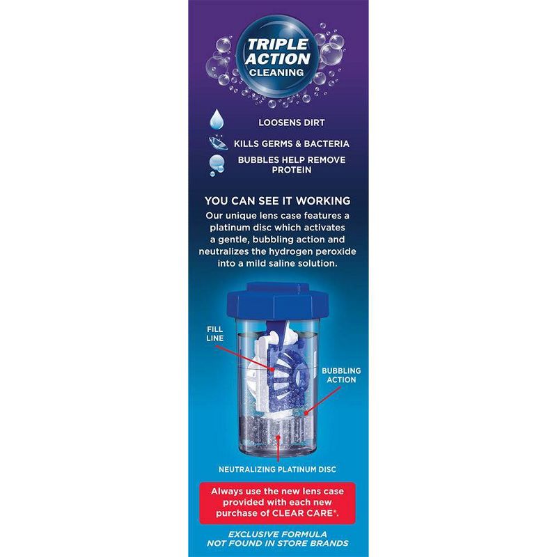 Clear Care Triple Action Cleaning and Disinfecting Solution - Twin Pack (24 fl oz), 6 of 7