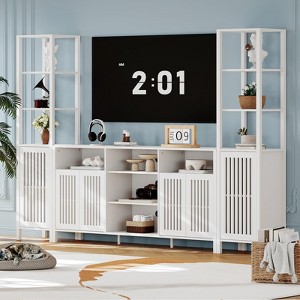 GustoWave Modern Large Wooden TV Stand with Bookshelves, Farmhouse TV Stand for 70 Inch TVs, Entertainment Center - 1 of 4