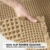 2-Piece Waffle-Knit Bath Rug Set, Super Absorbent Ultra-Soft Rubber-Backed Mat for Shower Tub Floor, Brown 18x30 Inches - 4 of 4