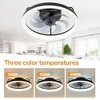 Airsurfer Flush Mount Ceiling Fan with Lights, Remote Control, 6-Speed Smart Low Profile Fan for Bedroom, Quiet Modern Indoor Fan - 3 of 4