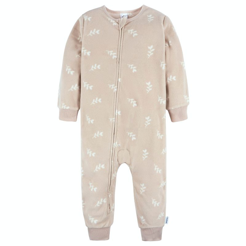 Gerber Baby Girls' Footless Fleece Pajamas, 3-Pack, 2 of 8