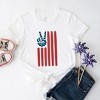 Simply Sage Market Women's Flag Peace Sign Short Sleeve Graphic Tee - 3 of 4