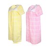 JEFFRICO 2 Pack House Dresses for Women with Pockets - Lightweight Breathable Short Sleeve Muumuu & Nightgowns - Women's Dusters - 3 of 4
