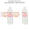 Big Dot of Happiness Girl Little Pumpkin - Fall Birthday Party or Baby Shower Water Bottle Sticker Labels - Set of 20 - 2 of 4