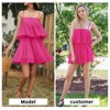 EXLURA Womens 2025 Summer Romper Dress Spaghetti Strap Pleated Fashion Short Jumpsuit Outfits - 3 of 4