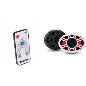 Kicker 48KMXL69 6x9" 4-Ohm RGB-LED KMXL Horn-Loaded Marine Coaxial Speakers, Pair w/ LED Remote - 1 of 4