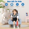 Infans Kids Rocking Chair Children Armchair Linen Upholstered Sofa w/ Solid Wood Legs - image 4 of 4