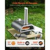VEVOR Outdoor Pizza Oven, 12 in Wood Fired Pizza Ovens, Pellet Pizza-Stove with Thermometer & Electric Rotation, Portable Pizza-Maker, Black - 3 of 4