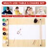 CuisinSmart Kids' Art Table and Stool Set, Toddler Craft and Play Wood Activity Table With Storage Bins, Drawing Desk, Crafts for Children Woode - 4 of 4