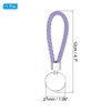 Unique Bargains Braided PU Leather Car Wallet Keychain with Stainless Steel Key Ring - 2 of 3