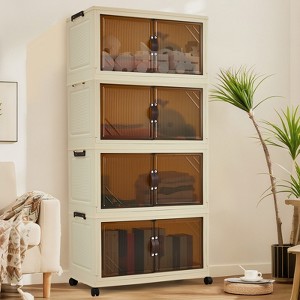 312 Quart of Stackable Storage Bins, Collapsible Storage Box