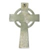 Slickblue Celtic Wall Cross, Claddagh Ring Center with Knotwork, Brass Wall Decor, 5"x7.7", Satin/Golden Finish - 2 of 3