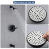 PROOX Single-Handle 1-Spray High Pressure Tub and Shower Faucet with 4 in. Shower Head in Matte Black (Valve Included) - 4 of 4
